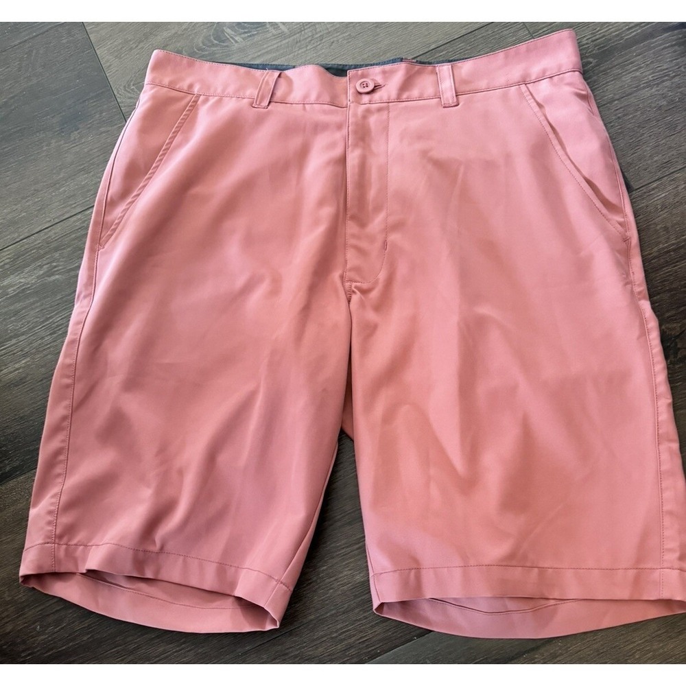 Matte Grey Shorts Mens Size 32 Coral Flat Front Golf